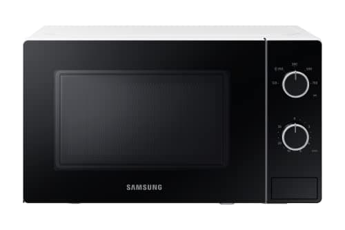 Samsung Solo Microwave Oven with Full Glass Door, 20L, White, Dual Dial, MS20A3010AH/SG, 1 Year Warranty (UAE version)