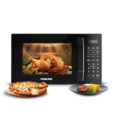 Nikai 700W 20L Microwave Oven, Digital Touch Control, 11 Power Levels & 6 Auto Menus, Touch Control Panel, 99 min Timer Convenient Pull Hand Door - NMO2110DB (Black)2 years warranty