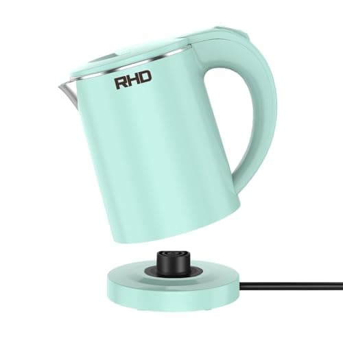 0.5L Small Portable Electric Kettles for Boiling Water, Stainless Steel Travel Kettle, Fast Boil Teapot, Boil-Dry Protection & Auto Shut-Off, Perfect For Traveling Cooking, Coffee, Tea, Eggs(Green)