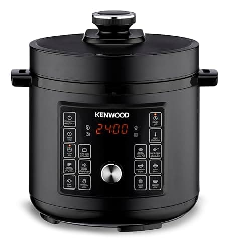 KENWOOD Electric Pressure Cooker 8L Smart Steam Pot 16-in-1 Multifunctional Programmable Multicooker, Steamer, Rice Cooker, Slow Cooker, Saute Pot, Soup, Yogurt, Cake & More PCM95.000BK Black
