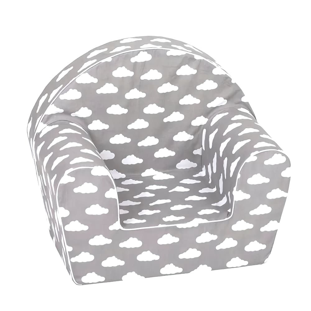DELSIT Arm Chair - Grey with White Clouds