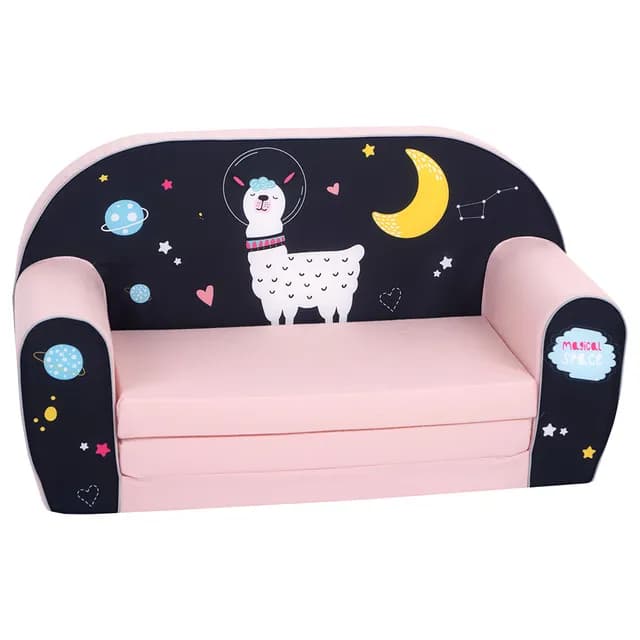 Delsit Sofa Bed-Lama In Space-Light Pink