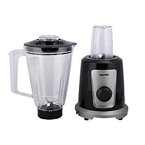 Geepas 2 In 1 Multifunctional Blender|Perfect combination of high-speed blades and a powerful 550W, Black, GSB44030