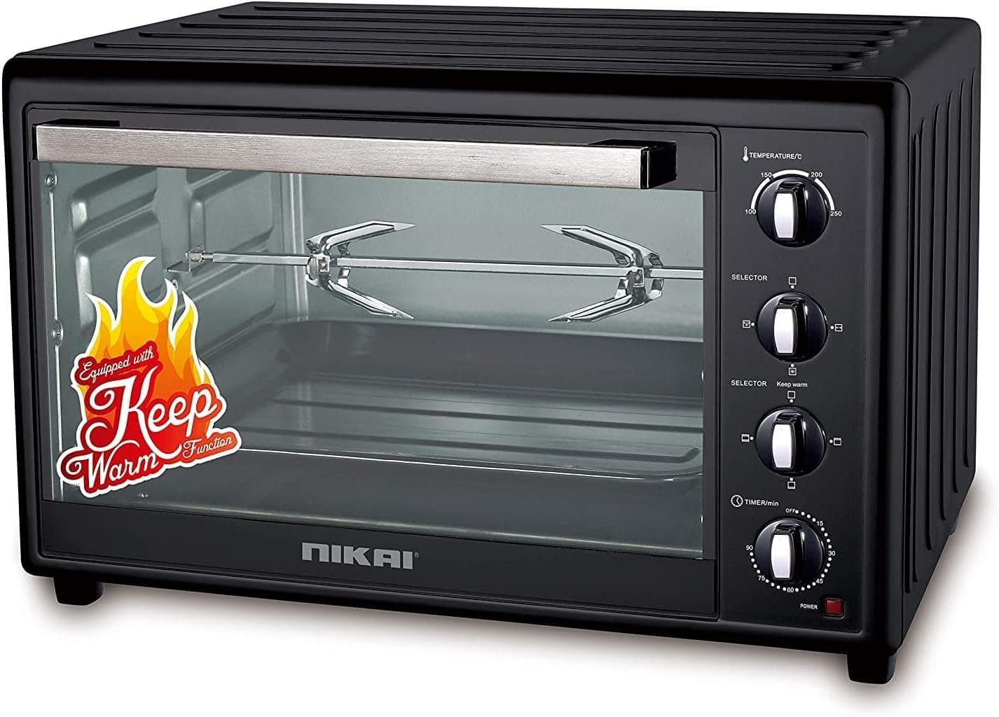 Nikai 120 Litre Double Glass Electric Oven - Nt1201rcax