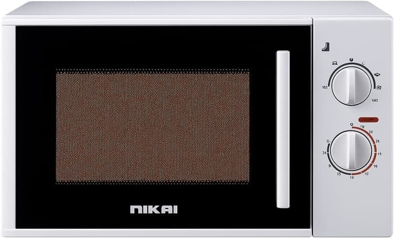 Nikai Microwave Oven Manual Control 5 Power Levels 0 35 Mins Timer Defrost Setting Cooking End Signal Pull Handle Door 30l 900w Nmo3010m White