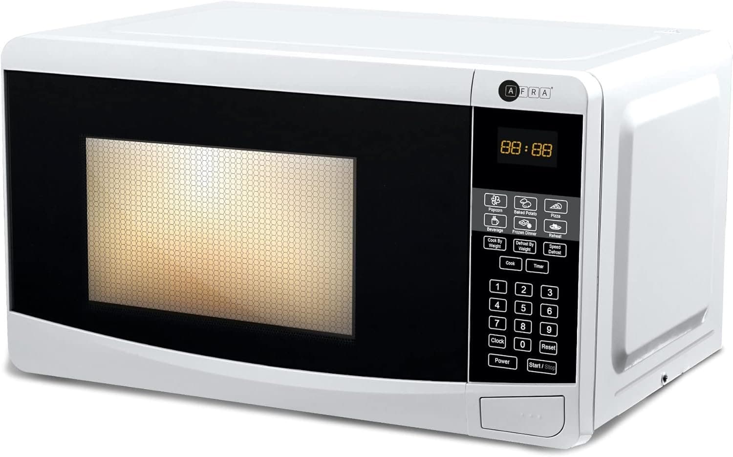Afra Microwave Oven 20l With Digital Control 700w Multiple Power Levels Compact Design With Oven Grill And Quick Defrost Feature Af 2070mwwt With 2 Years Warranty
