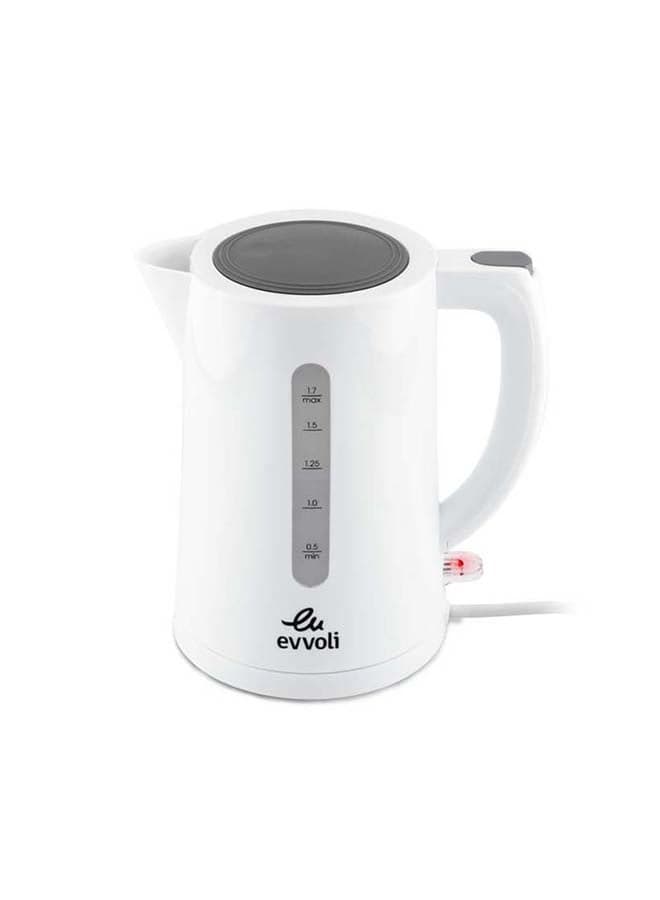 Evvoli Concealed Coil Kettle 2 Year Warranty 1 7 L 2200 0 W Evka Ke17lw White