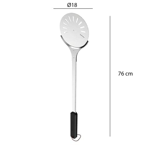 Cozze Rotatable Stainless Steel Pizza Paddle 18 Cm Diameter 76 Cm Length Lfgb Approved Trp Handle