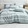 LUNAHOME King Size 6-Piece Green Stripe Design Bedding Set - Ultra-Soft Microfiber, Includes Fitted Sheet and 4 Pillowcases