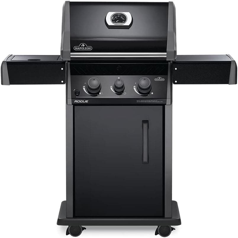 Napoleon Legend 365 Propane Gas Grill with Range Side Burner, Black