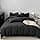 LUNAHOME Queen size 6 pieces bedding set, Washable Cotton (Black)