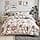 LUNAHOME King size 6-piece duvet cover set with Burgundy roses, reversible style.