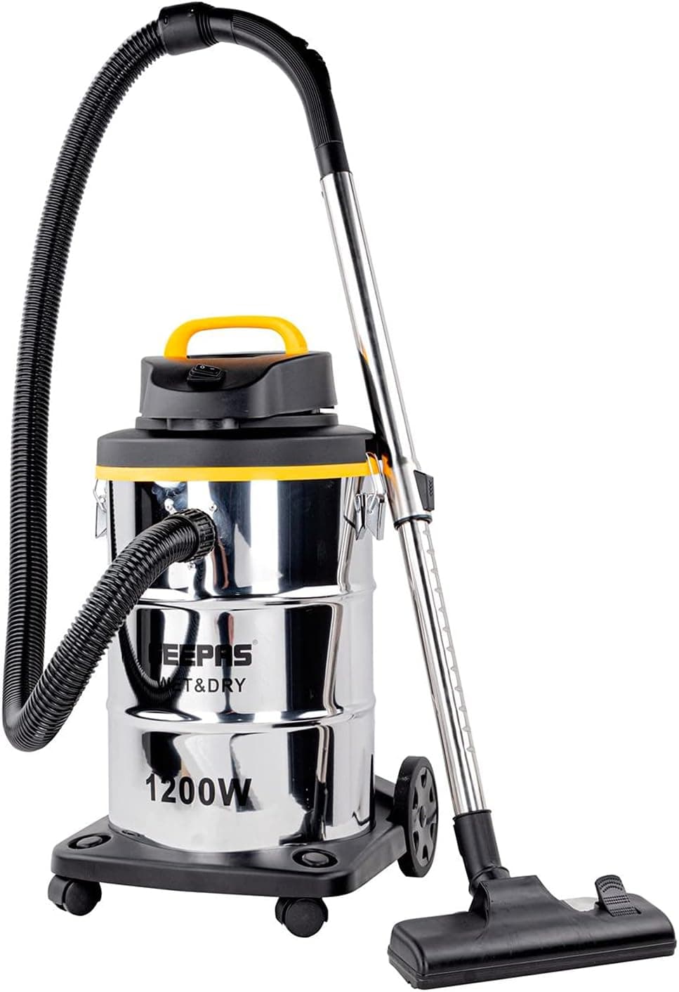 Geepas 1200w 2 In 1 Blow And Wet Dry Vacuum Cleaner Powerful Copper Motor 23l Capacity Stainless Steel Drum Tank Dust Full Indicator 2 Year Warranty