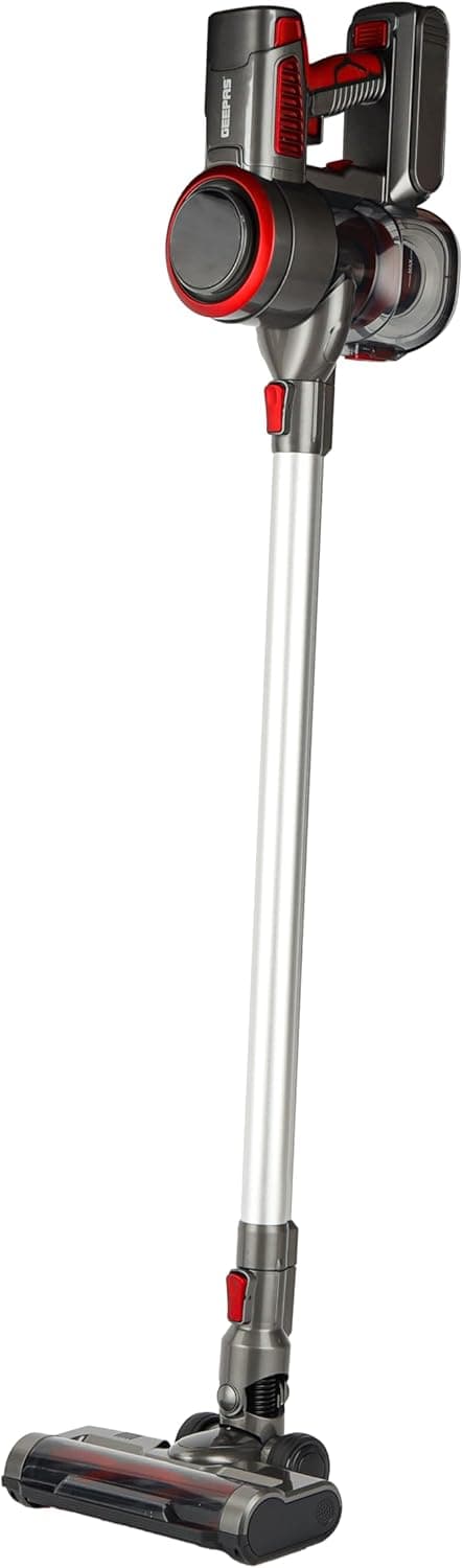 Geepas Rechargeable Cordless Vacuum Cleaner Gvc19038 0 6 L Capacity 3 Speed And Led Touch Panel Control Perfect For Home Office Apartments 2 Years Warranty Metallic Grey