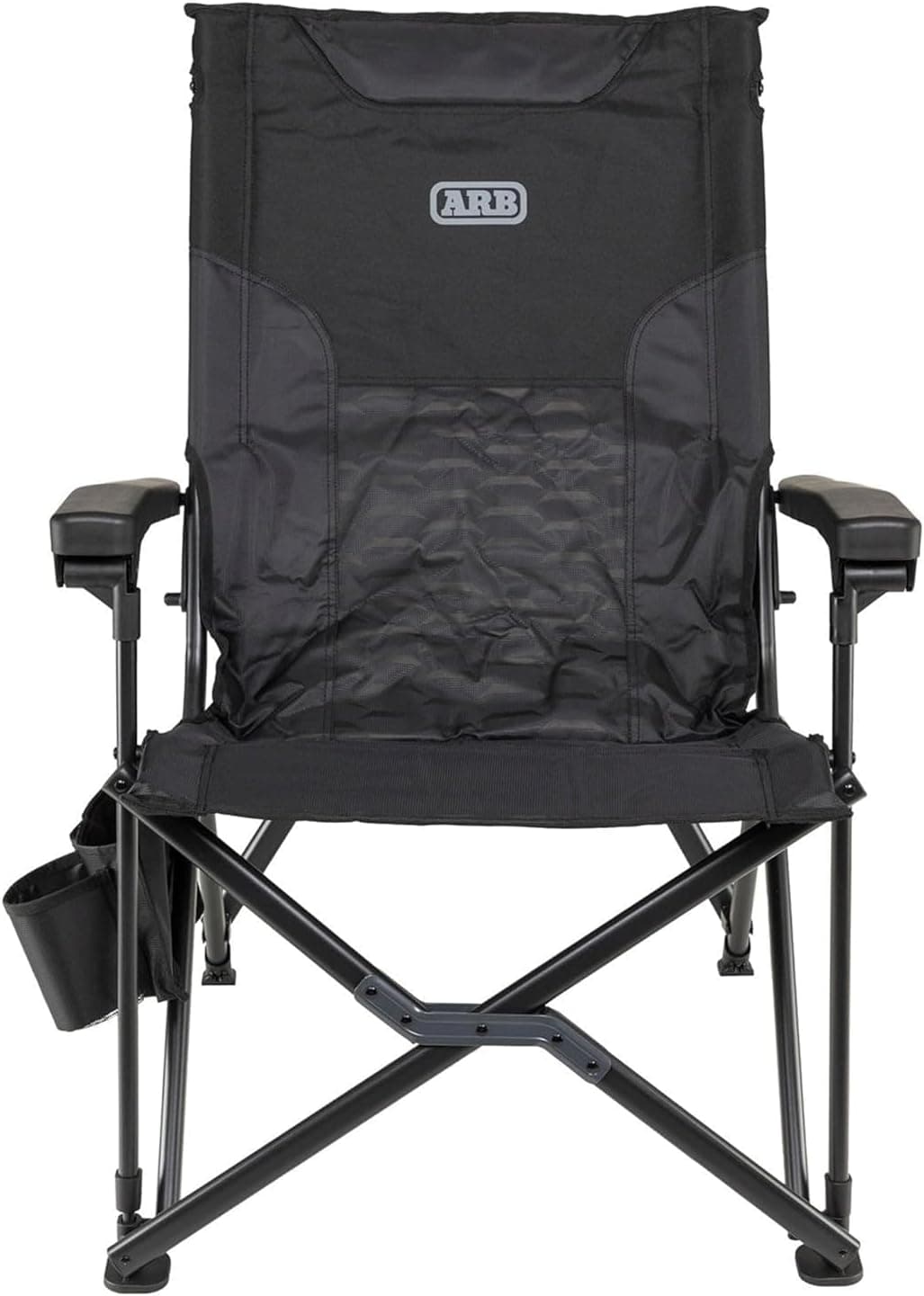 ARB Pinnacle Camp Chair - Premium Folding Camping Chair with Steel Frame, Soft Touch Armrests, Storage Pockets, and Carry Bag with Cup Holder - 10500161
