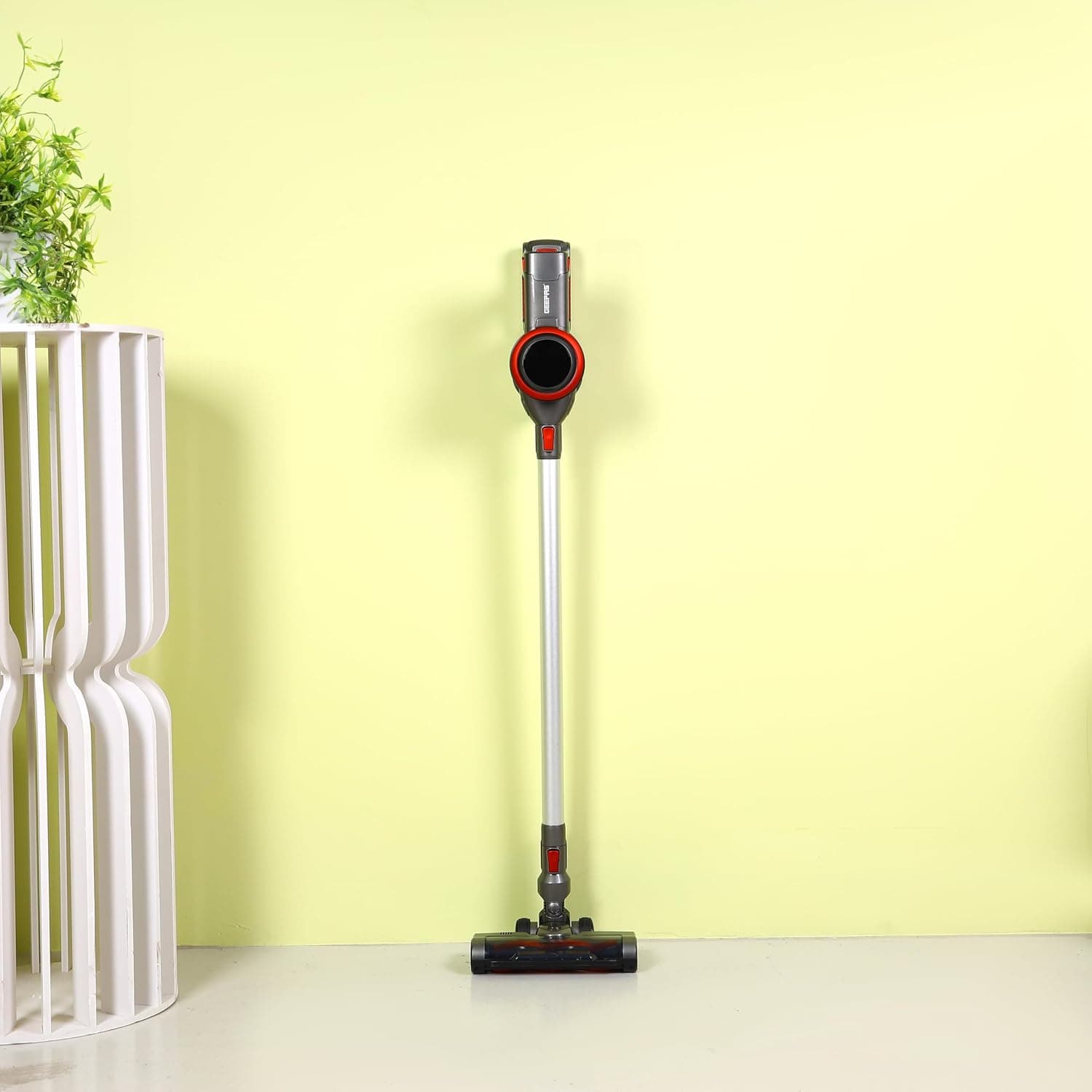 Geepas Rechargeable Cordless Vacuum Cleaner Gvc19038 0 6 L Capacity 3 Speed And Led Touch Panel Control Perfect For Home Office Apartments 2 Years Warranty Metallic Grey