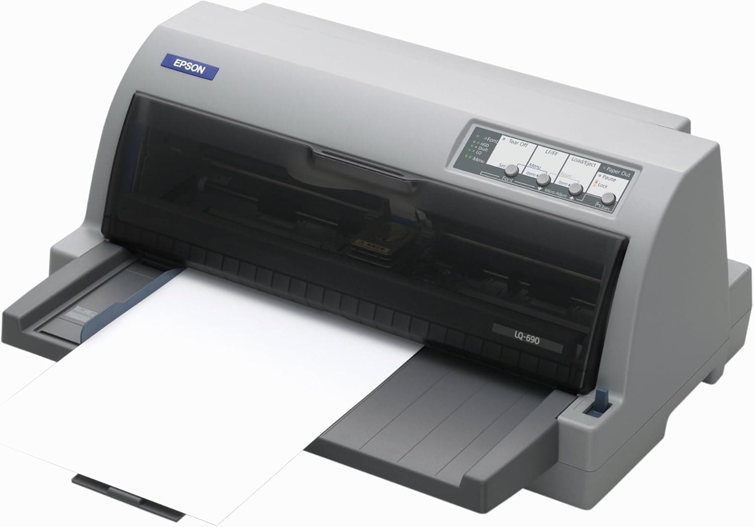 Epson LQ-690 dot matrix printer 529 cps - Dot matrix printers (529 cps, 128 kB, USB 2.0, 400 million characters, 10,000 h, 55 dB)