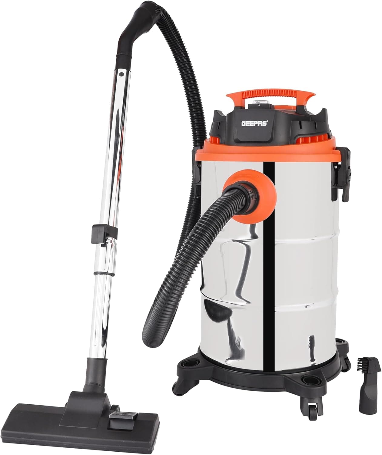 Geepas 1400 W Wet And Dry Vacuum Cleaner Gvc19032 30 L Dust Bag Capacity 5 M Cord Length 3 In 1 Function Wet Dry And Blow Powerful Suction Accessories Storage Function 2 Years Warranty