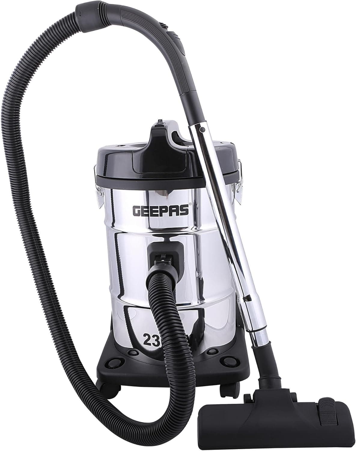 Geepas Gvc2597 2 In 1 Blow And Dry Vacuum Cleaner 2300w Powerful Copper Motor 23l Stainless Steel Tank Dust Full Indicator 2 Year Warranty