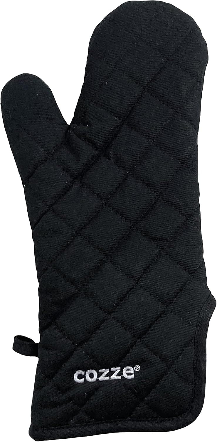 Cozze Heat Resistant Barbecue Glove 34 X 15 Cm Black Wool