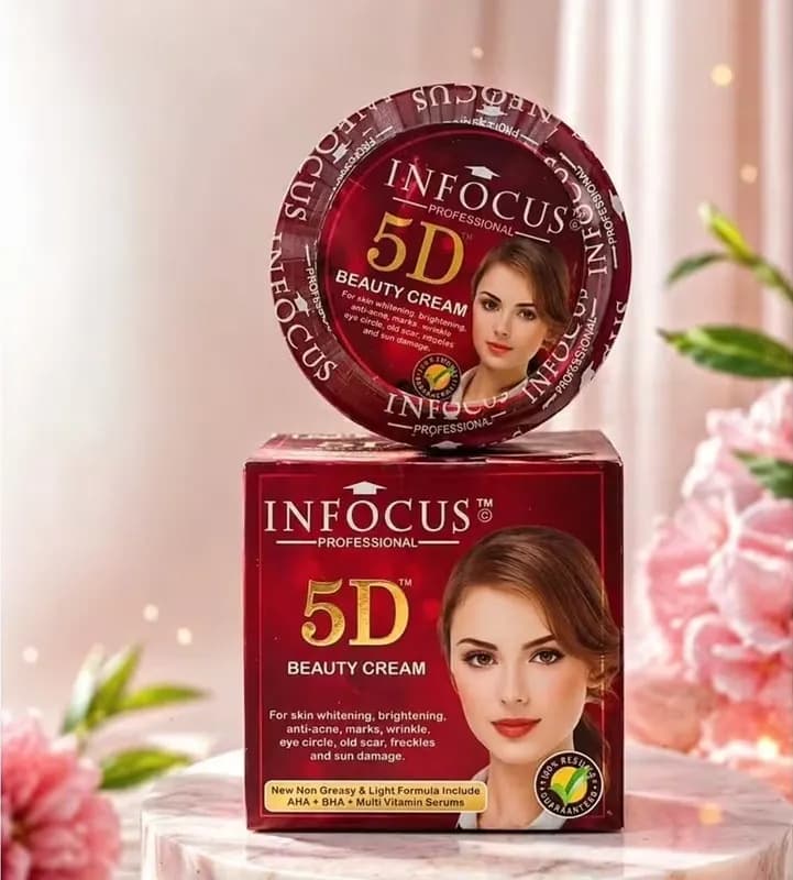 5D Beauty Cream – Lightweight Non-Greasy Facial Skincare with AHA, BHA & Multivitamin Formula – Moisturizing & Nourishing Daily Face Cream