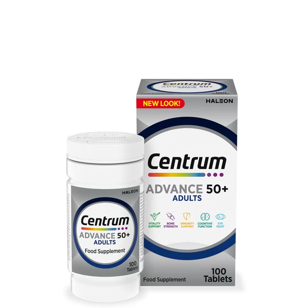 Centrum Advance 50+ Multivitamins and Minerals Tablets - 100 Tablets