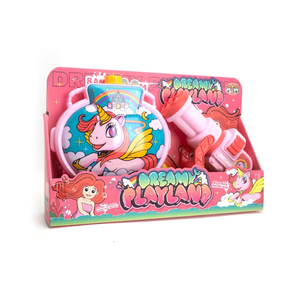 Fab N Funky Dreamy Playland Unicorn Maiden Gatling Backpack Water Gun