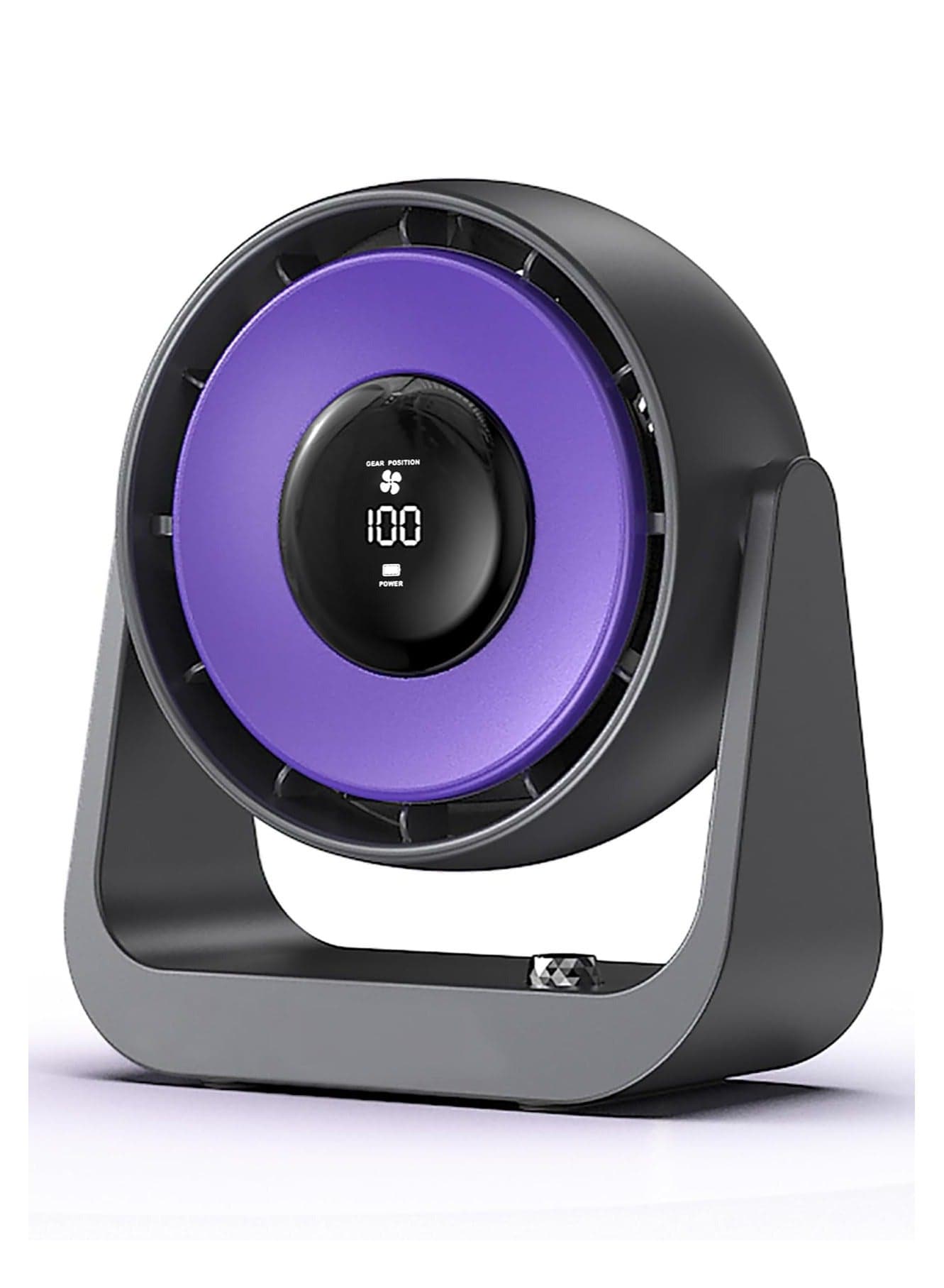 Portable Desk Fan With Smart Led Display 100 Speed Levels Table Fan With 4000mah Battery Adjustable Angle Quiet Operation For Bedroom Home Office Desktop Travel Wskens0201