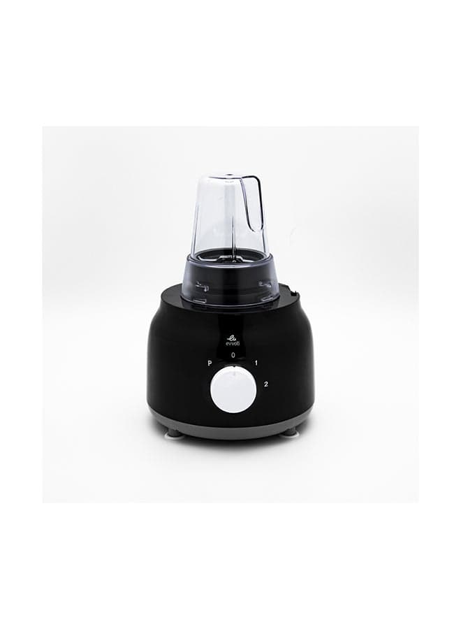 Evvoli Food Processor With Blender Grinder Different Functions Black With 2 Years Warranty 2 L 600 W Evka Fp20b Black clear