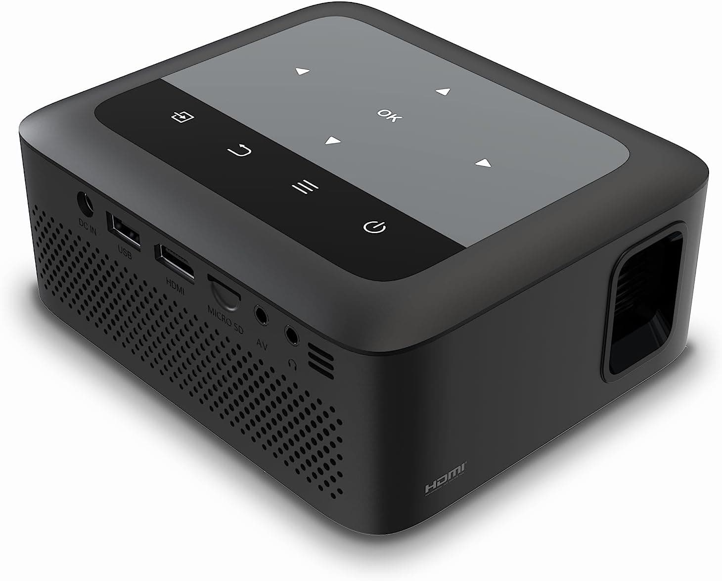 Philips NeoPix 110 Mini Projector, Compact 720p HD Home Cinema Projector with WiFi Screen Mirroring, HDMI, USB, Integrated Media Player, Black NeoPix 110 65"