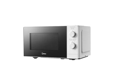 Midea 20 Liters Solo Microwave Oven with 5 Power Levels, 700W, Defrost Function, Inverter Quattro, XmartWave Technology, Push Button Door Opening, Good for Home & Office, White, MM7P012MZ-WH