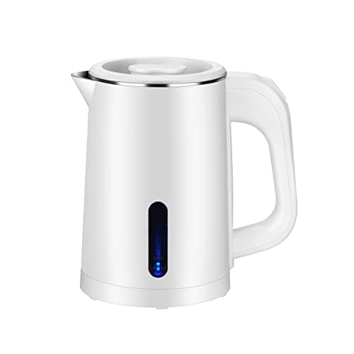 Portable Electric Kettle - Mini 0.8L Stainless Steel, Auto Shut-Off & Boil Dry Protection, Travel Hot Water Heater for Tea Coffee (Green)