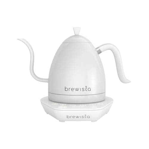 Brewista Artisan - All White|Coffee Kettle | Gooseneck Spout | Temperature Control | LCD Panel - 1 Liter