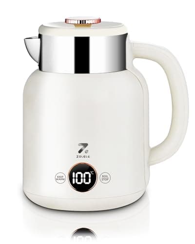 ZOLELE Intelligent Temperature Control Electric Kettle - 1.5L Stainless Steel Water Kettle Boiler Kettle 2200W with Auto Shut-Off, Dual Boiling Modes for Home Office Kitchen