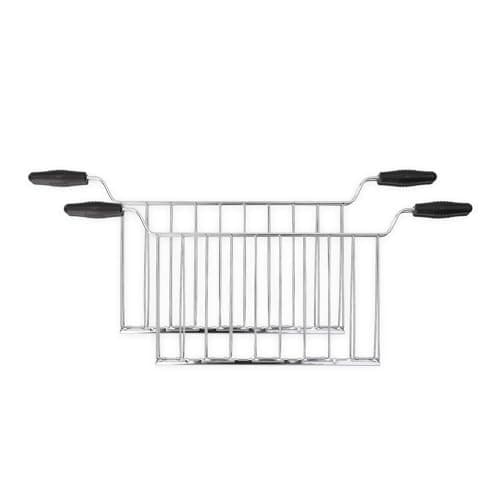 THE WHITE SHOP 4-Slice Toaster Sandwich Rack - Classic Cage Clip Accessory
