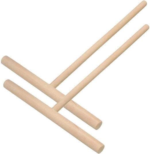 2Pcs Wooden Crepe Maker Pancake Batter Spreader Stick Kitchen Cooking Utensils Tools for Restaurant Canteen Specially Supplies Treatment Crepe Makers
