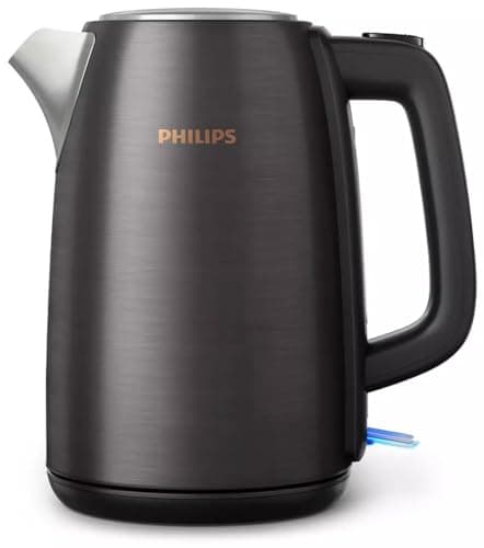 Philips 5000 Series Stainless Steel Kettle - 2200W, 1.7L, Spring Lid, Black & Copper - HD9352/31