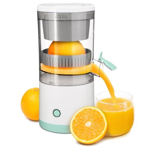 Electric Citrus Juicer Rechargeable - Electric Orange, Lemon, Grapefruit Juicer Machine with USB Cable, Portable 80W Compact Squeezer for Home & Travel Ramdon Color