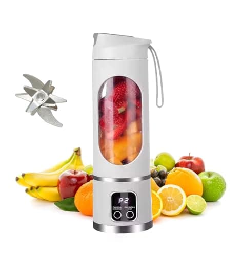 Portable Smoothie Blender,450ML Juicer Blender For Shakes and Smoothies,12 Blades, 1500 mah Battery,USB Rechargable,Leakproof Flip and sip,Travel Blender