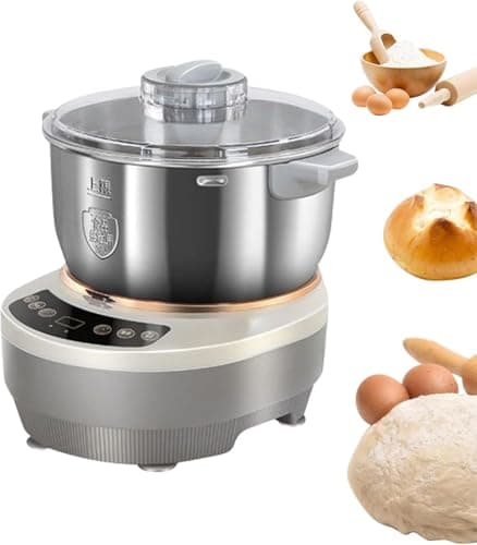 Fermentation Function Dough Kneading Machine,Large Capacity、 304 Stainless Steel Professional Split Design Dough Mixer Machine With Microcomputer Timing, 7l Large Capacity (Gray)