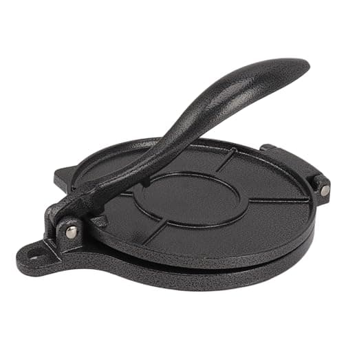 BROLEO Tortilla Press, Aluminum Alloy Tortilla Maker, Heavy Duty Roti Maker Press, Quesadilla Maker, Pataconera for Flour Tortilla, Tawa (20cm Black)