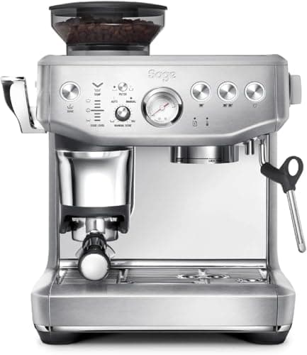 Sage - The Barista Express Impress - Bean to Cup Coffee Machine with Grinder and Milk Frother, Brushed Stainless Steel - UAE Version, 2 Year Manufacturer Warranty, Free Coffee from RAW