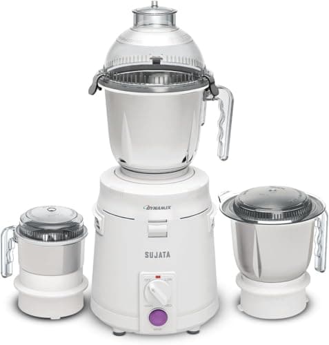 Sujata Dynamix Mixer Grinder | 900 Watts with 3 Jars | Heavy Duty | Stainless Steel | 2 Year Manufacture Warranty