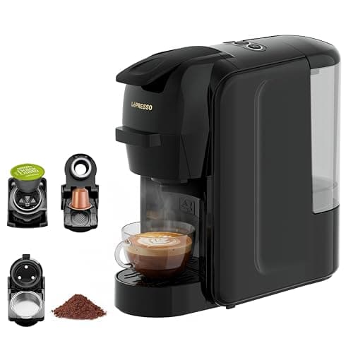 LePresso LIETO Multi-Capsule Coffee Maker, 3 in 1 Capsule Coffee Machine, 19Bar Italian Pump, 0.6L Water Tank Capacity and 1450W Power, Compatible with Nespresso, Dolce Gusto and Grounded Coffee