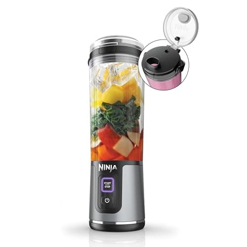 Ninja Blast Portable Blender, 530ml, Leakproof Lid & Sip Spout, Rechargeable, Portable Smoothies, Protein Shakes, Blends Ice & Frozen Fruit, Black, BC151MEBK, 2 Years Warranty