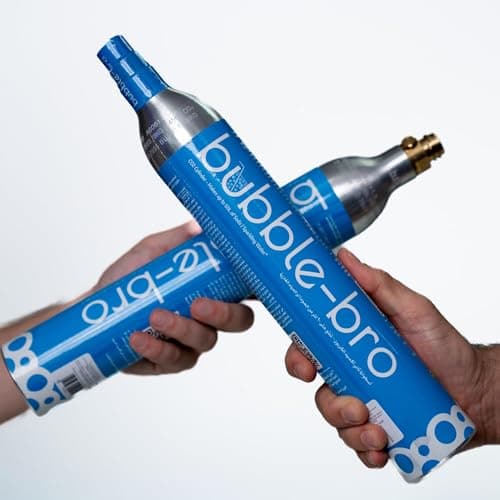 bubblebro 60L CO₂ Cylinder Refill Exchange - Exchange Empty Cylinder with a Full Cylinder - 410g Food-Grade CO₂, Compatible with Soda Machine & Other Standard EU/US 60L Soda Makers