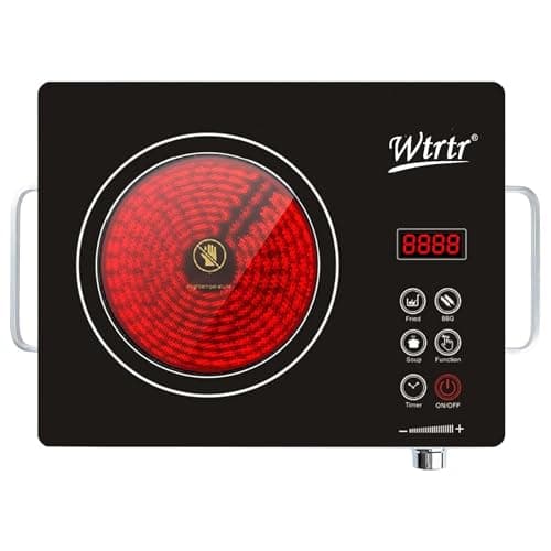 Wtrtr Induction cooker 3500W infrared cooker,Electric ceramic stove ,Electric Hot Plate。(ceramic cooker) WTR-709 Black