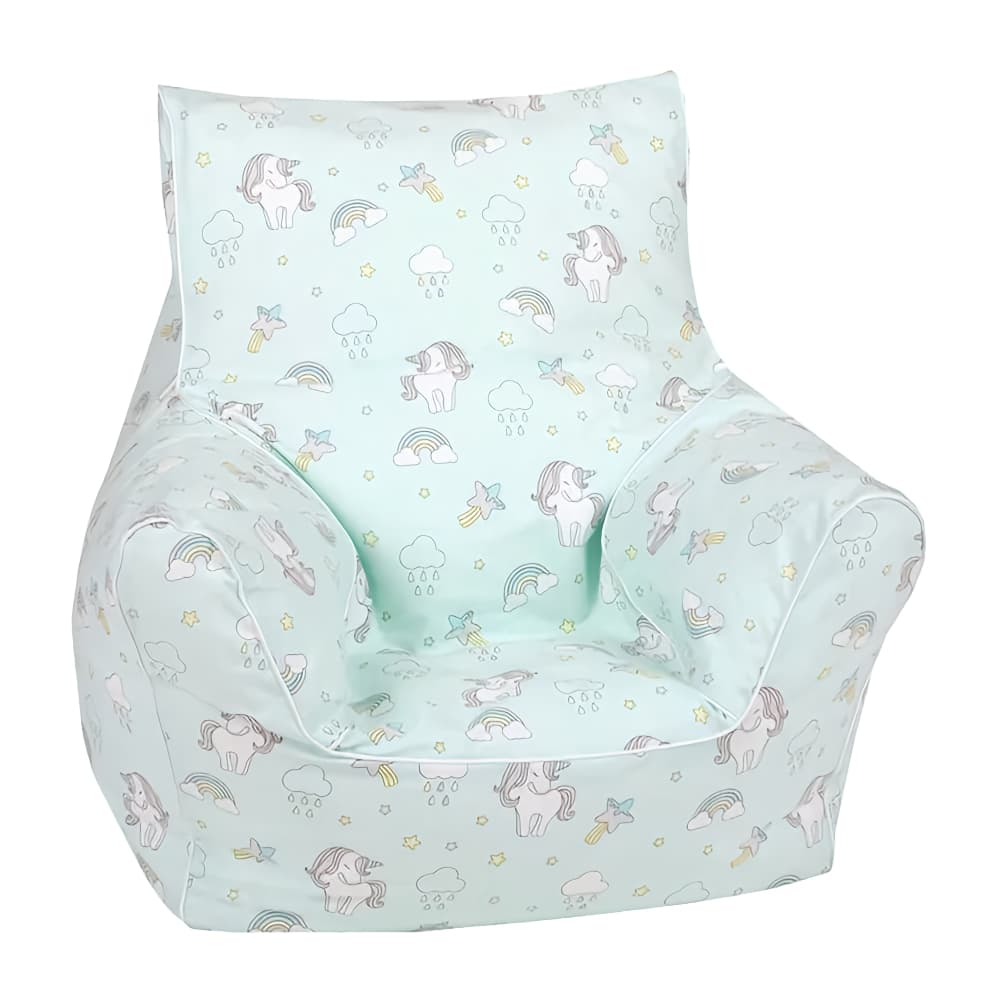 DELSIT Bean Chair Mint - Unicorns