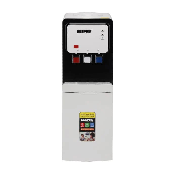 Geepas Hot Cold Water Dispenser Geepas Gwd17019 White min 1 Year Manufacturer Warranty