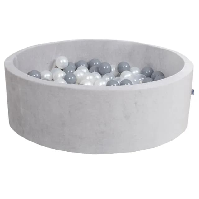 DRY POOL GREY MELANGE CHENILLE-VELOUR +200 pcs plastic balls